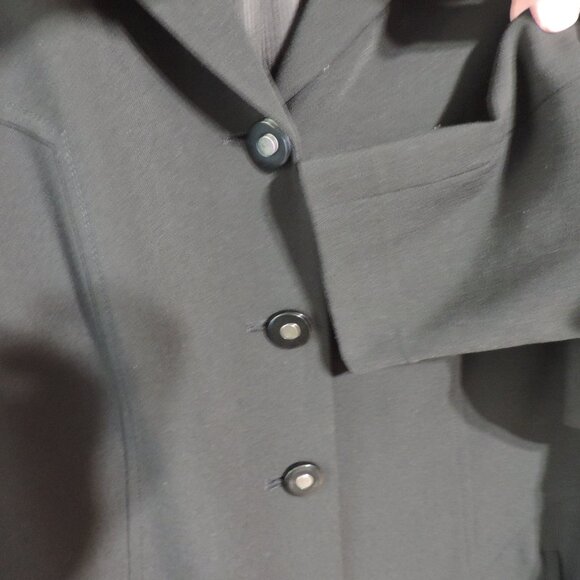 MONDI by Escada sz 42 / 10 Blk Wool Blend Stretch Blazer Jacket Vintage - Picture 10 of 14